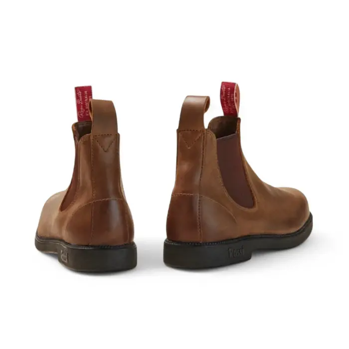 Booma 607 - Tan Brown Leather Chelsea Boots - Image 6