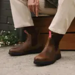 Booma 607 - Tan Brown Leather Chelsea Boots - Image 3