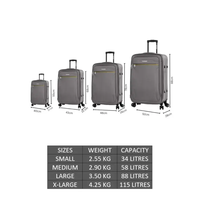 Lightweight Suitcase 4 Spinner Wheels Expandable Luggage - Image 22