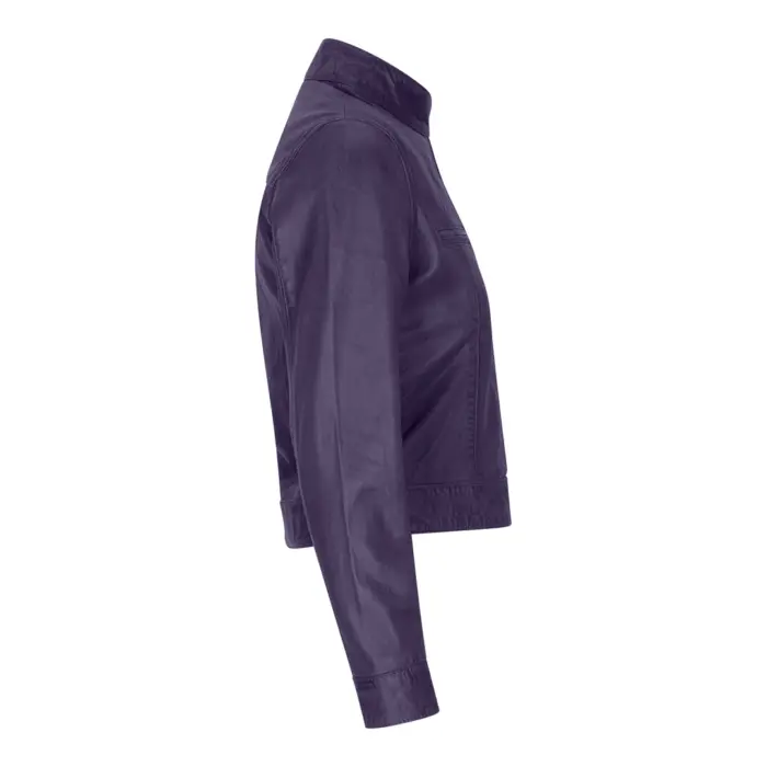 Women's Leather Moto Biker Jacket - Image 8