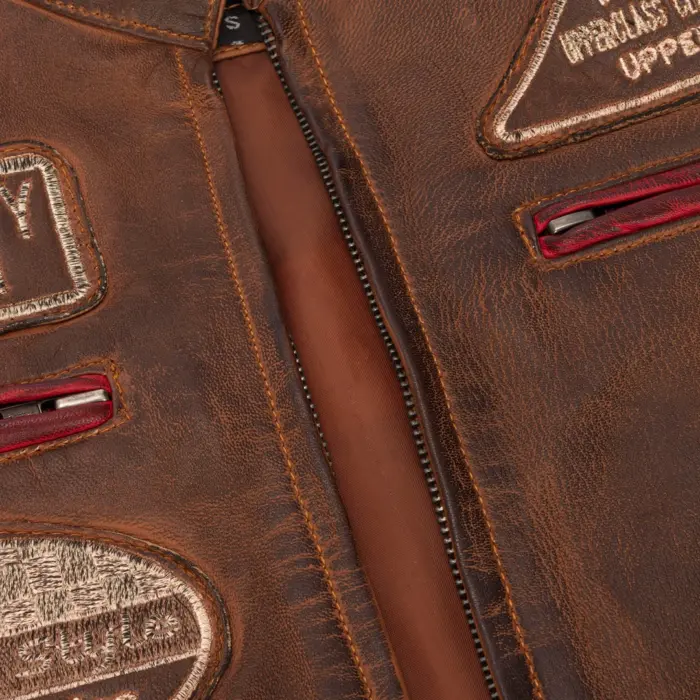 Women's Leather Motorcycle Biker Jacket - Image 10