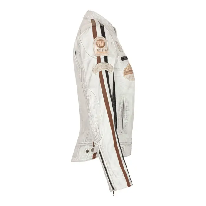 Women's Leather Motorcycle Biker Jacket - Image 15
